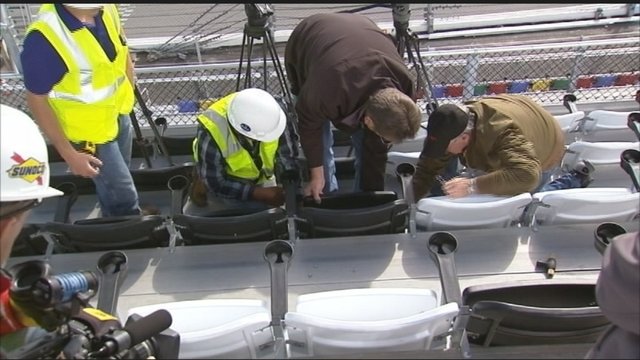 The final seat of Daytona Rising was installed January 19, 2016