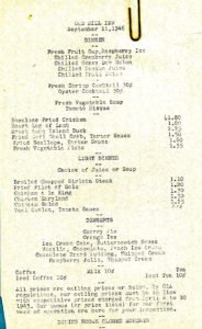 Click image to enlarge a Old Mill Inn 1946 menu. Shrimp cocktail only $0.30! Source: eBay