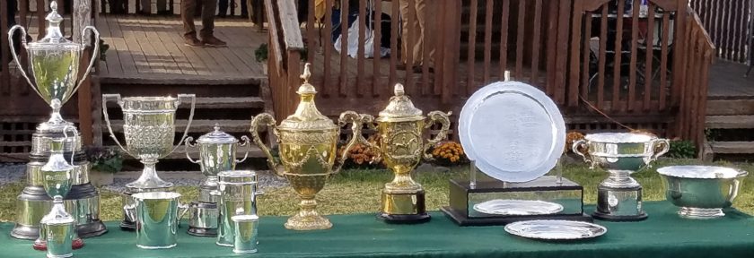 The trophy table at the 2017 Far Hills Race Meeting.