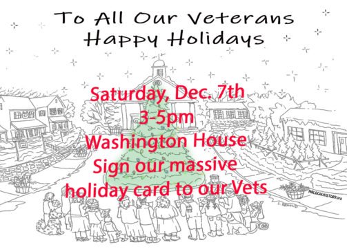 Come out on the patio as we also are creating and signing cards for our Troops. You color, you write, and we send on the town's behalf. 