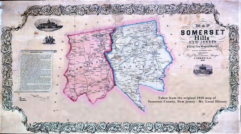 This 1850 map is a recreation of an original 1850 Somerset County map. The area hasn't changed, but towns have forged their own mark on history.