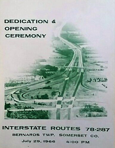1966 Basking Ridge Route 78 and 287 dedications - Mr Local History