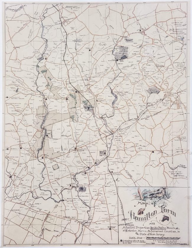 Somerset Hills Bridle Trail Map c1935 -Mr Local History Project