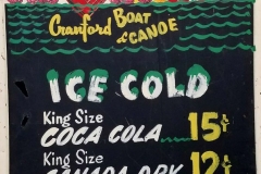 Cranford Canoe Club Soda Sign 1960s