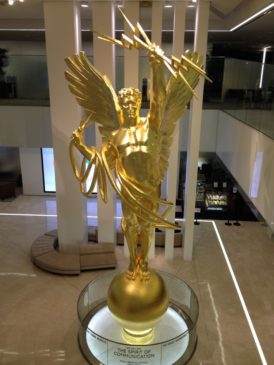 Golden Boy in the lobby in Dallas, Texas.