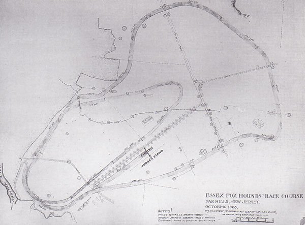 Essex Fox Hunt Map at Grant Schley's Froh Heim 1925 - Far Hills
