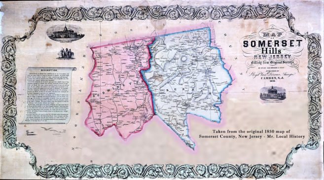 This 1850 map is a recreation of an original 1850 Somerset County map. The area hasn't changed, but towns have forged their own mark on history.