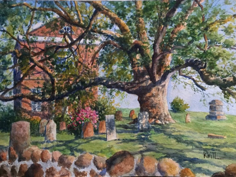 asking Ridge Oak Tree- Artist - Krill - Mr Local History