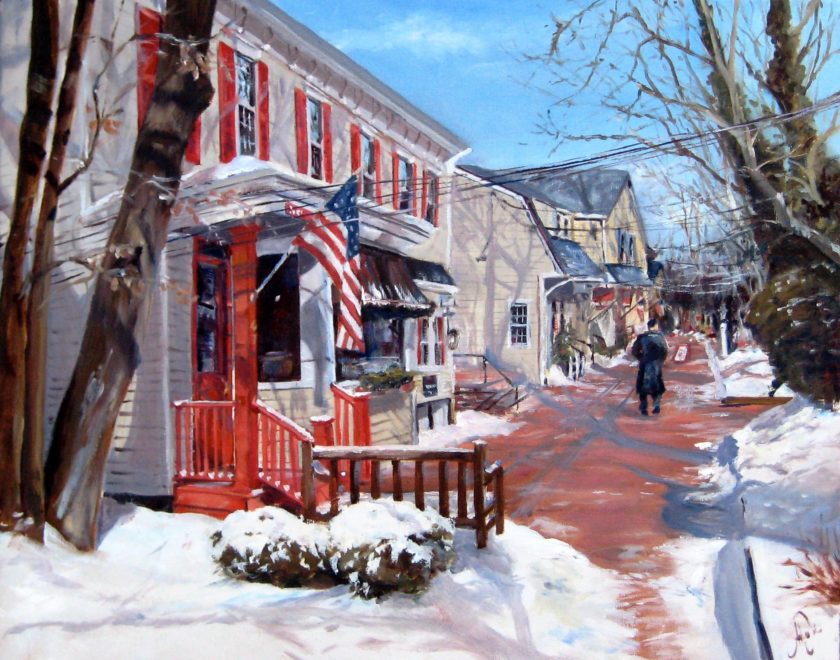 Basking Ridge Downtown by Artist Alex Bigatti