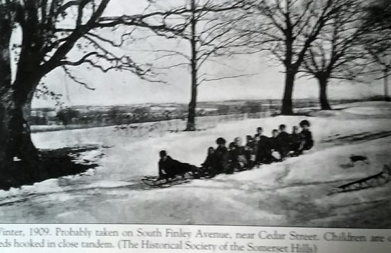 Winter 1909 behind St. James School hill