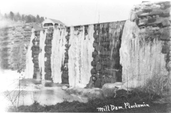 Pluckemin's Old Log mill dam c 1905