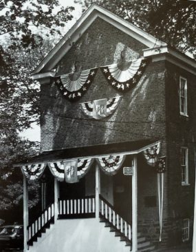 Municipal Hall dressed for Memorial Day