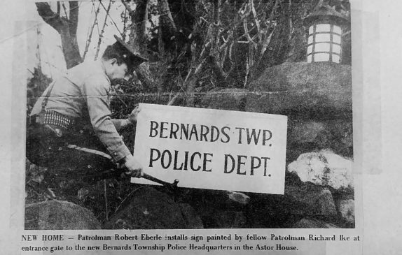 Patrolman Robert Eberle at new police station Nov 20 1969