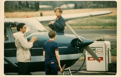 Deborah-Lewis preparing for a cross country flight to ocean city nj with the my instructor, Al Kolvites. The line worker was Billy Bold. Pretty sure he was a little younger than me and went to Ridge HS.