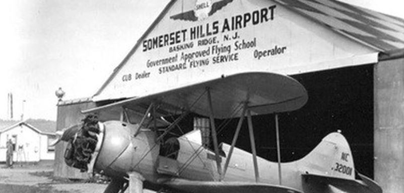 Looking back at the Somerset Hills Airport in Basking Ridge, NJ