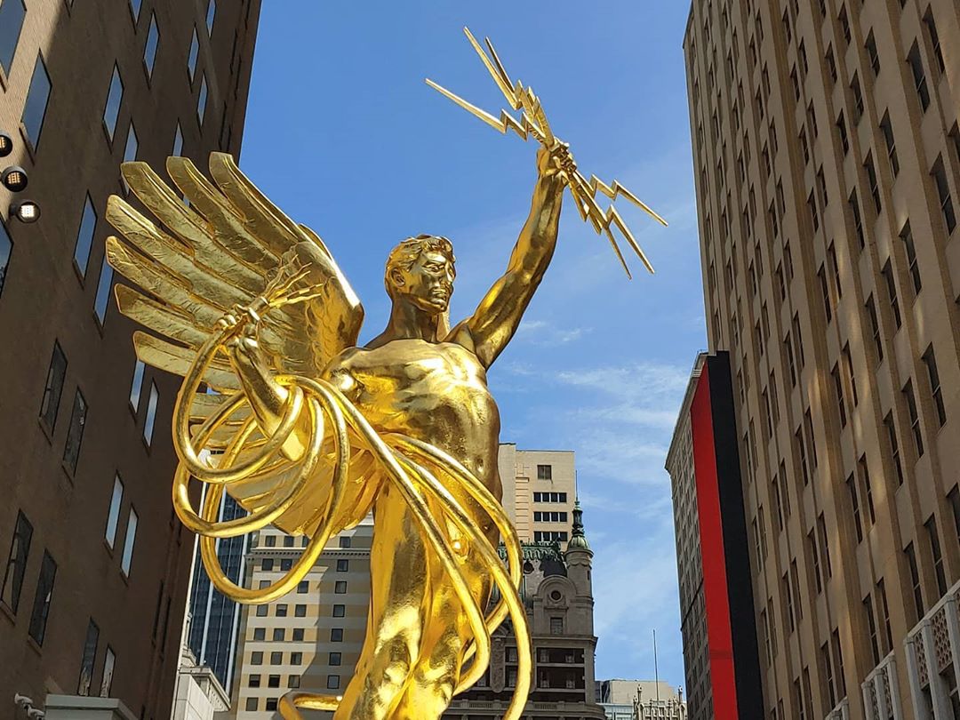 AT&T Discovery District 2020 and the Spirit Of Communication aka Golden Boy - Mr Local History
