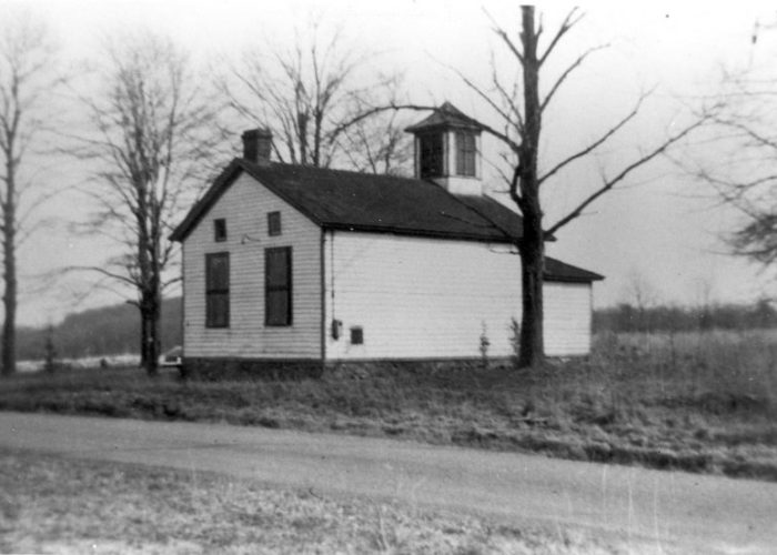 Lamington, Foot of the Lane School, pre-1930s burned