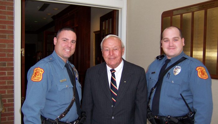 Legend Jack Nicklaus visited the opening of the new wing back in 2006 escorted by Bernards Township finest.