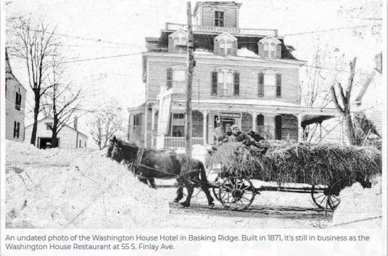 Washington House in the snow late 1800's