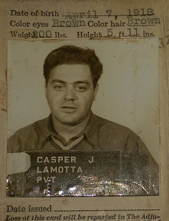 Casper LaMotta's Military ID - Krug's Tavern History