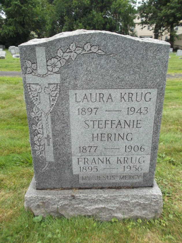 The original founders of Krug's Tavern in Newark - Frank and Laura Krug at St Mary's in East Orange, New Jersey.