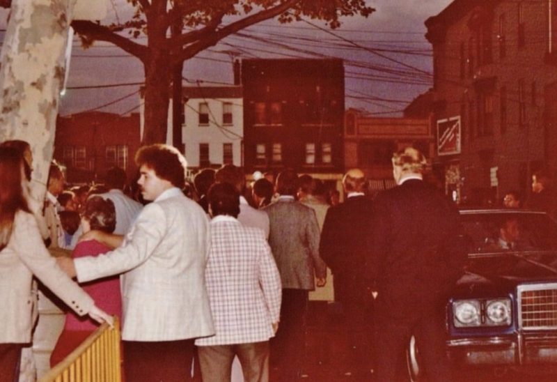 1980 Presidential election. VP candidate George HW Bush campaign stop at Krug's Tavern in Newark, NJ October 21, 1980