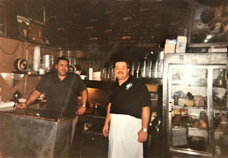 Krug's Tavern - Two guys at grill Gary & Frank LaMotta 1996-97