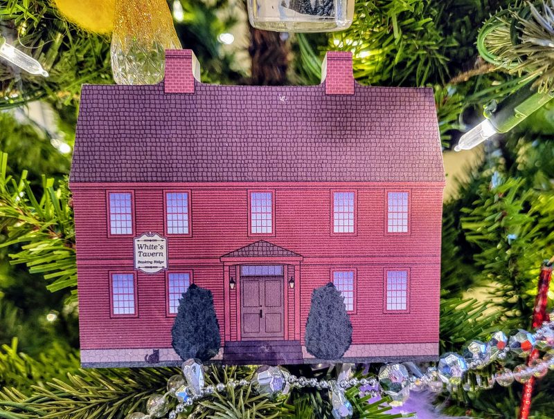NJ Historic Woden Village (25) Basking Ridge Widow White Ornament