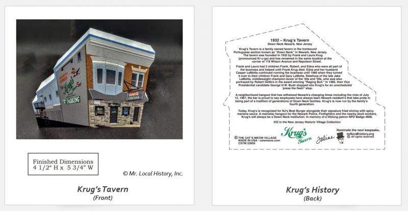 Krug's Tavern - Newark Wooden Keepsake