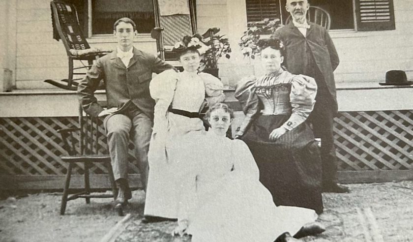 From left to right: Conover English (son of Ella Jane), cousins Mary and Elsie Jobes, Ella Jane Hall English, Nicholas Conover English (Conover's Grandfather). 
Photo:  Woodruff J. English