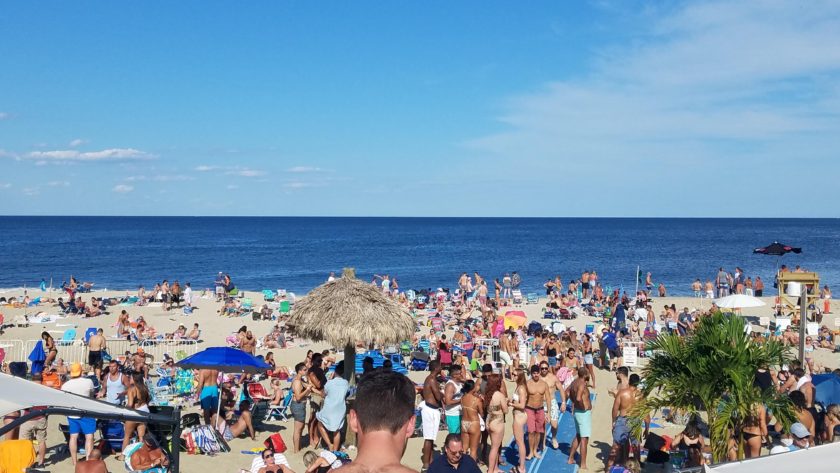 Donovan's Reef in Sea Bright, just south of the beginning of the Jersey shore. Palm trees and tiki bars are a favorite. Destroyed by Sandy, it's back with a vengeance.