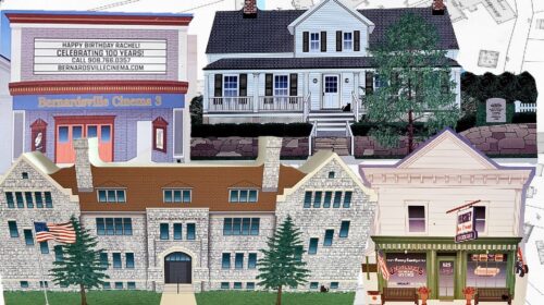 Bernards Township/Bernardsville Historic Wooden Village Keepsake Collectibles