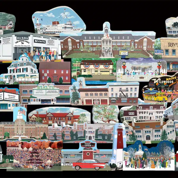 The Exclusive New Jersey Historic Wooden Village Keepsake Collection