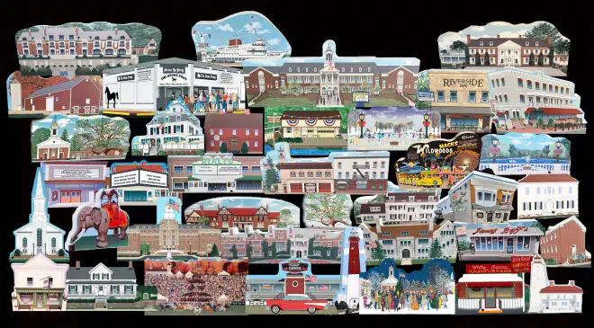 The Exclusive New Jersey Historic Wooden Village Keepsake Collection