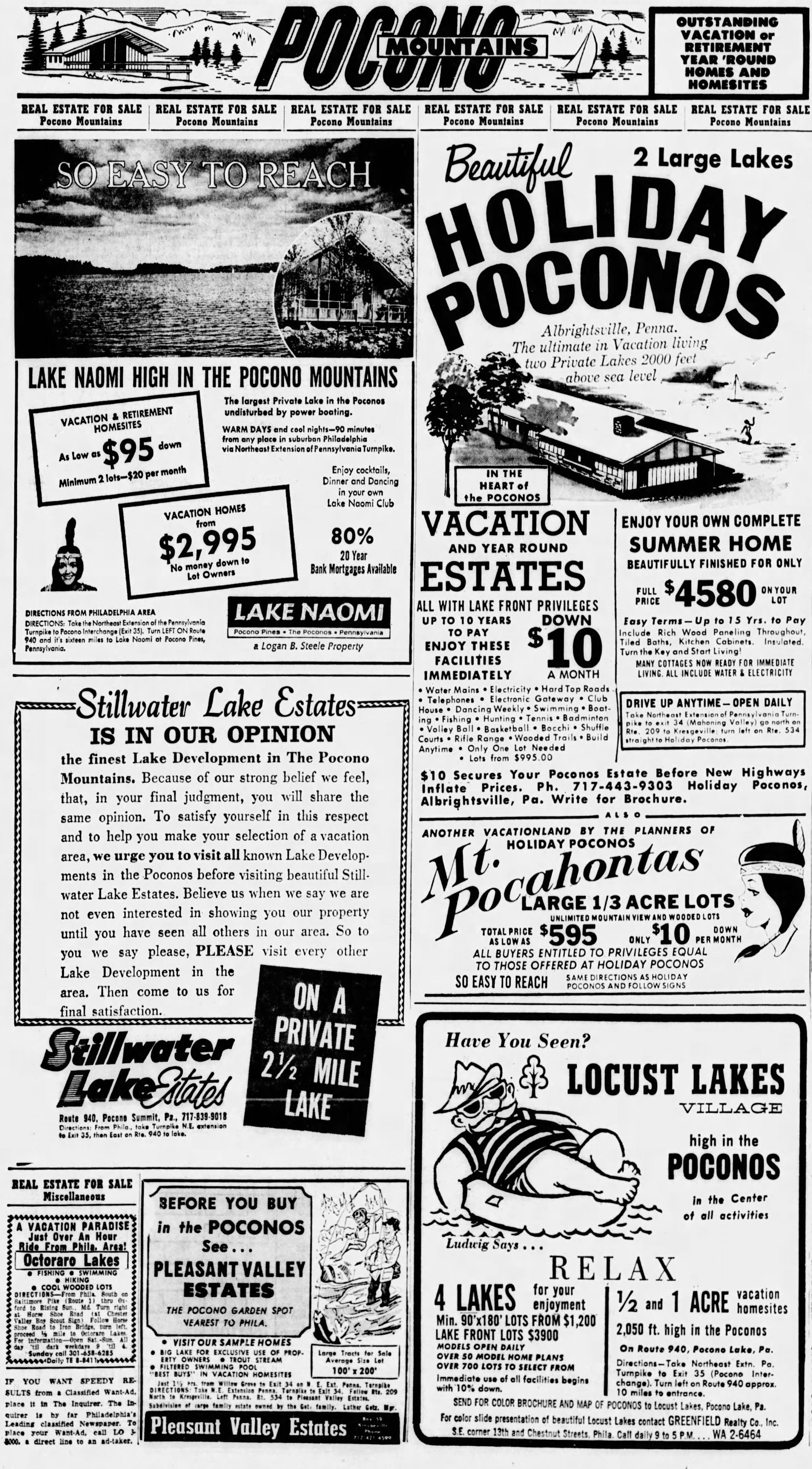 1965_Philadelphia_Inquirer_Pocono_Advertisements