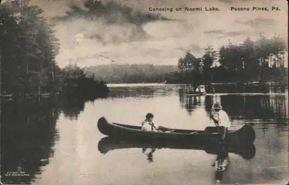 Postcard - Canoeing-Lake-Naomi Mr Local History