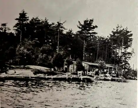 First-Bathing-Beach-c1904-Lakeview-Avenue Mr Local History Project Pocono Postcard Collection