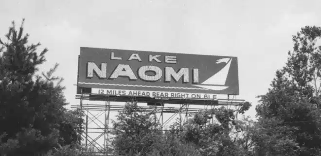 Lake-Naomi-Billboard-1960s Mr Local History Project