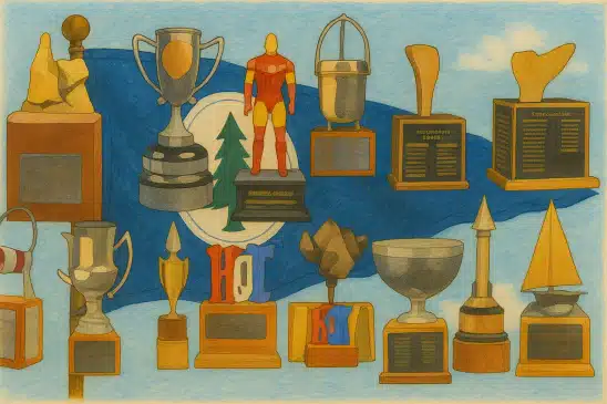 Lake-Naomi-Trophy-Art-with-Lake-Naomi-Club-Flag