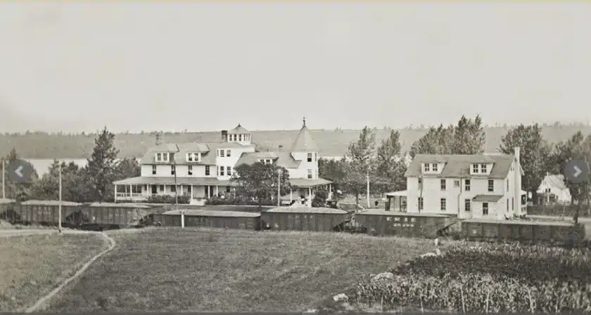 Naomi-Pines-House-with-Freight-train-in-front-Tobyhanna-Historical-Society Mr Local History