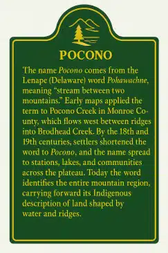 Pocono Marker Defination - Mr Local History graphic