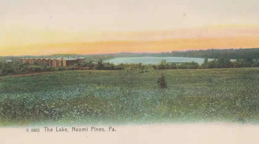 1895-Lake-Naomi-Completed-Damed Postcard - Mr Local History