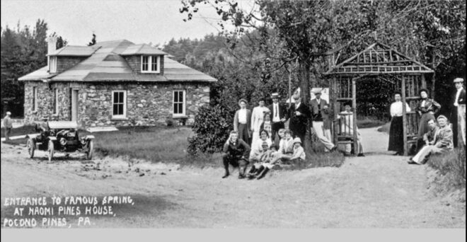 Naomi Springs and Naomi Pines House Guest House Postcard Ford Model T - Mr Local History