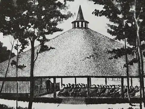 Pocono-Assembly-outdoor-auditorium Mr Local History Project Pocono Postcard Collection