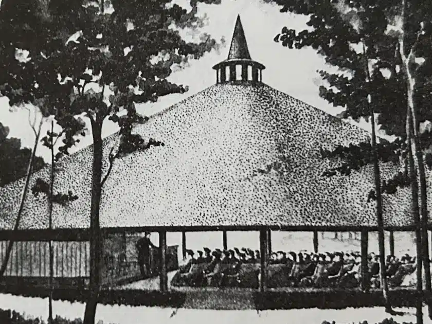 Pocono-Assembly-outdoor-auditorium Mr Local History Project Pocono Postcard Collection