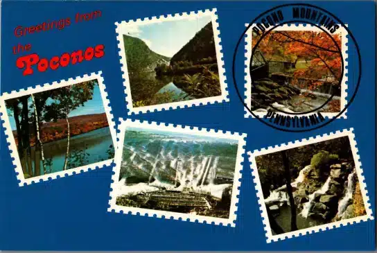 Postcard-Greetings- from the Poconos 1970s -Mr Local History Project