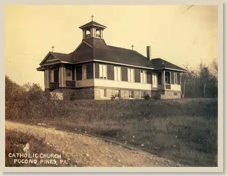 Mr Local History Project Postcard Original Our Lady of the Lakes Church built in 1920