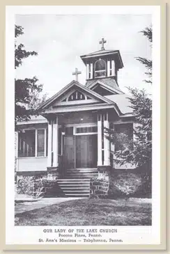 Postcard-our ladyof-lakes Church - Mr Local History Project