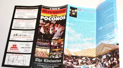 A Taste of Gernmany in the Poconos brochure.