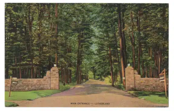 Lutherland Entrance Postcard Mr Local History Collection